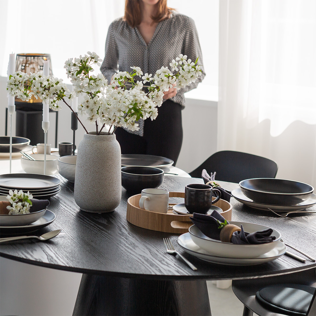 Set de cafea 12 piese | Elements Yin & Yang black