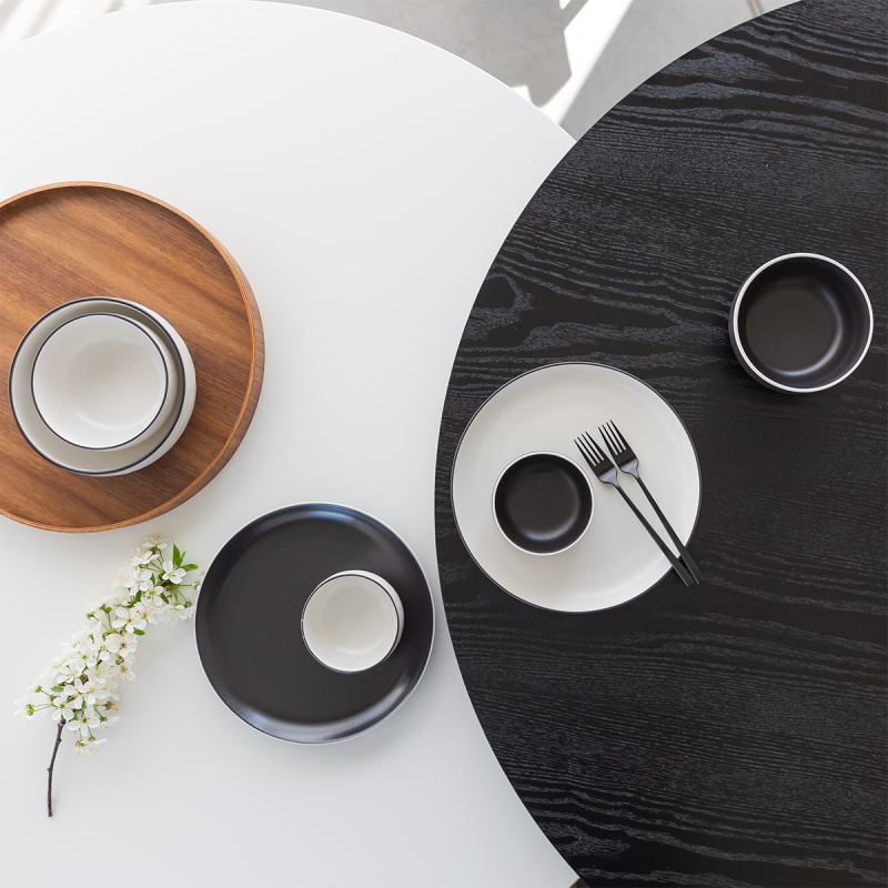 Set farfurii 18 piese | Elements Yin & Yang white