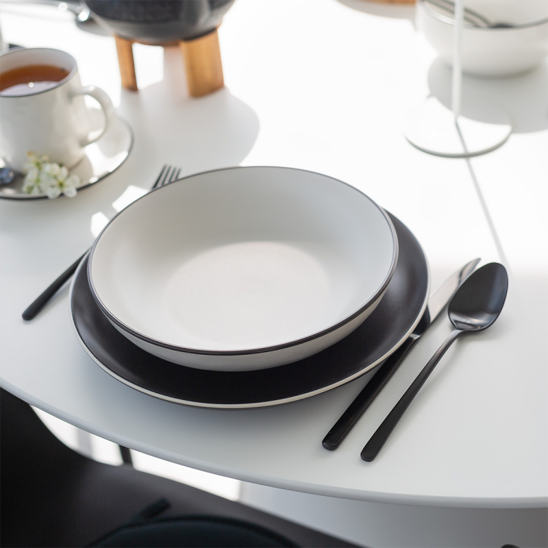 Set farfurii 18 piese | Elements Yin & Yang white
