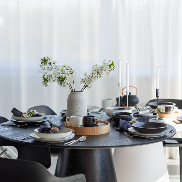 Set farfurii 18 piese | Elements Yin & Yang white