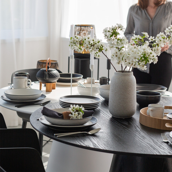 Set farfurii 18 piese | Elements Yin & Yang white