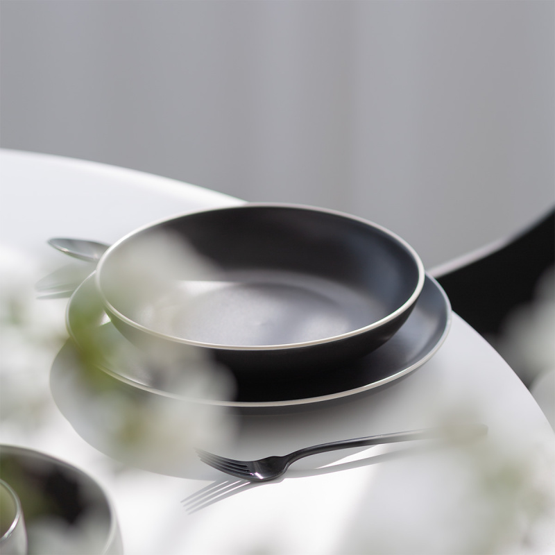 Set farfurii 18 piese | Elements Yin & Yang black