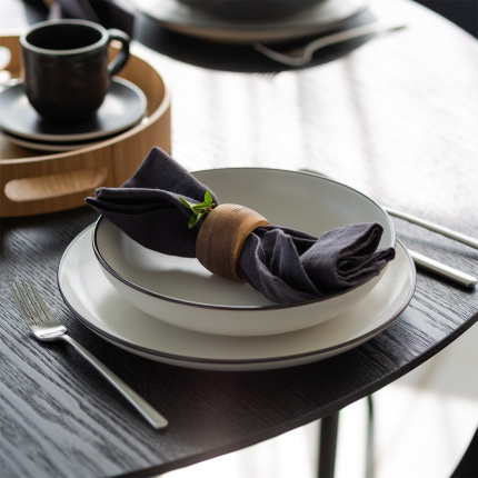 Set farfurii 18 piese | Elements Yin & Yang white