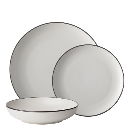Set farfurii 18 piese | Elements Yin & Yang white