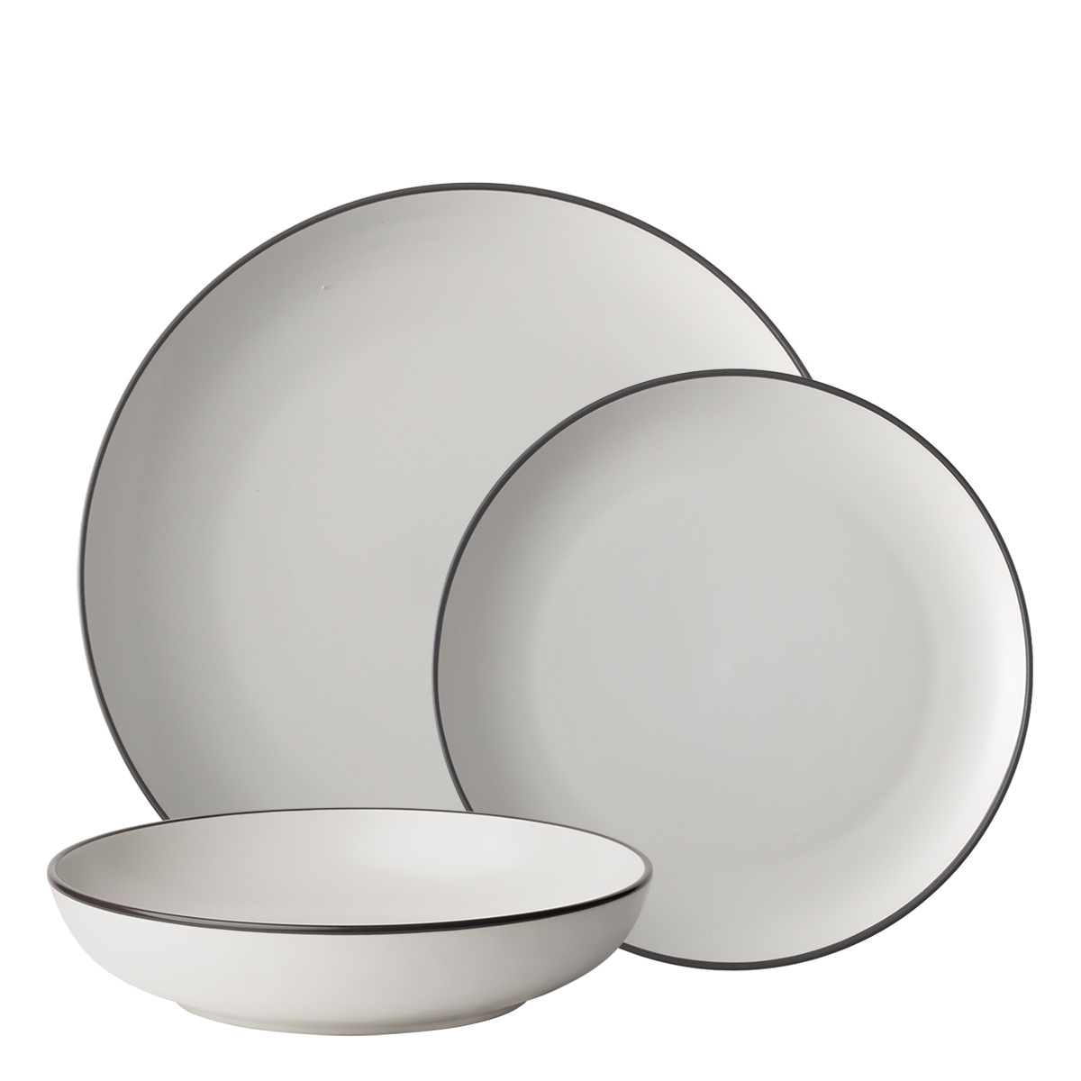 Set farfurii 18 piese | Elements Yin & Yang white