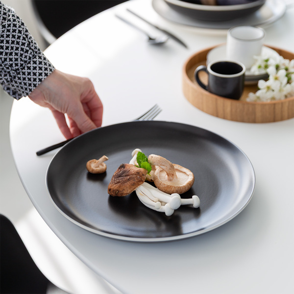 Set farfurii 18 piese | Elements Yin & Yang black