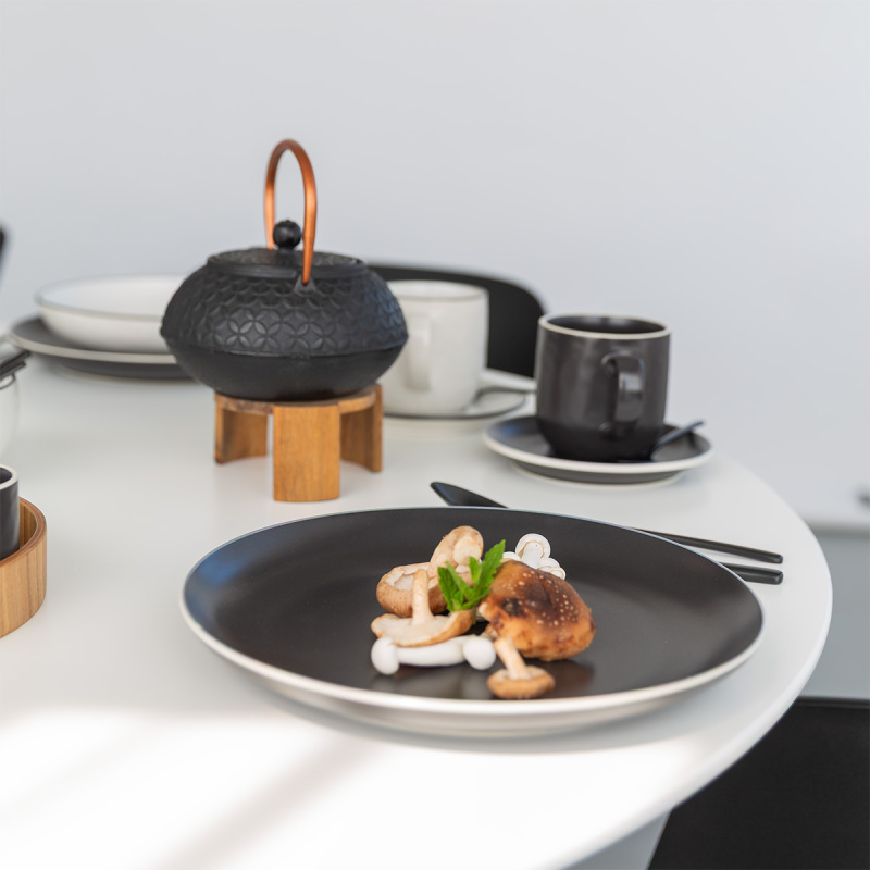Set farfurii 18 piese | Elements Yin & Yang black