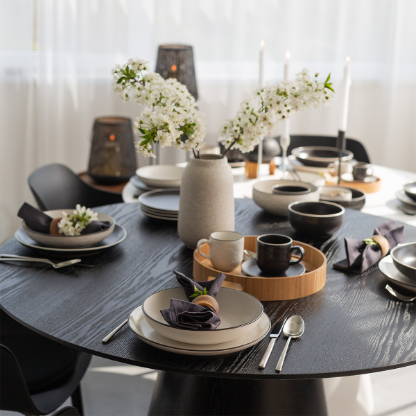 Set farfurii 18 piese | Elements Yin & Yang white