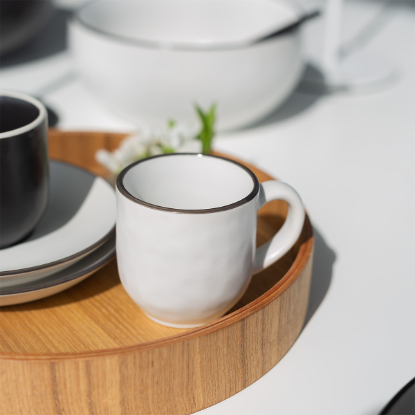 Set de cafea 12 piese | Elements Yin & Yang white