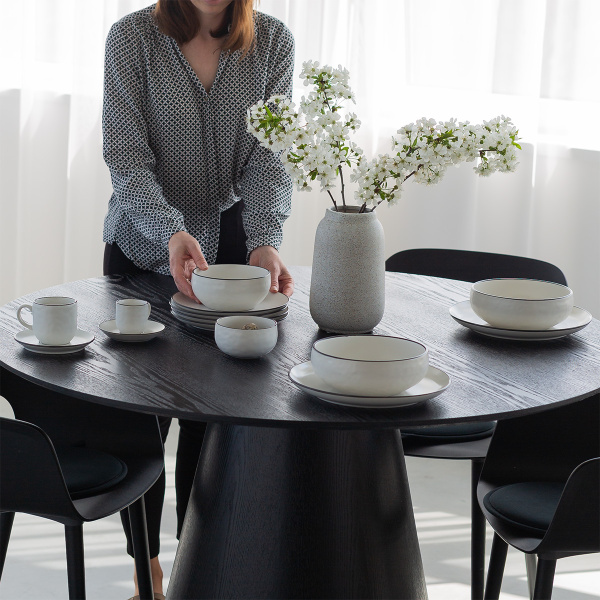 Set de cafea 12 piese | Elements Yin & Yang white