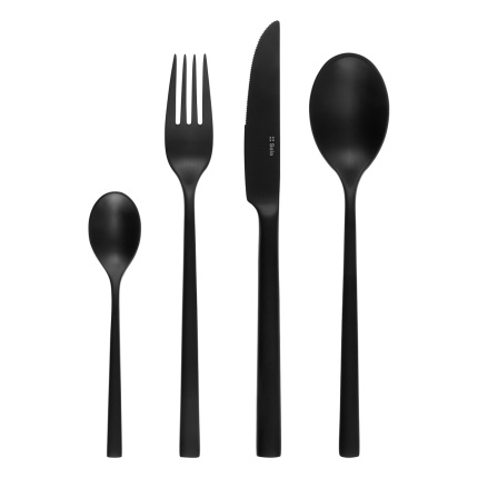 Set tacâmuri 24 piese Living negru | Sola Premium