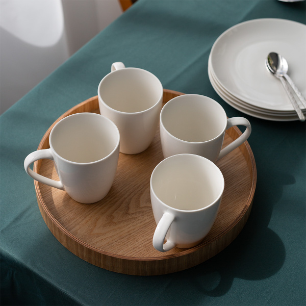 Set porțelan 28 piese Flow alb | Lunasol