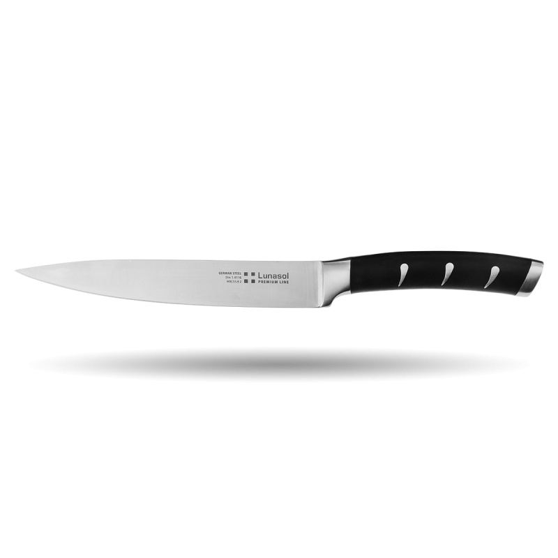 Set cuțite în suport cu ascuțitoare 7 piese - Flow Kitchen