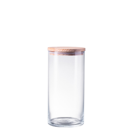 Recipient din sticlă cu capac 1,25 l | Basic Kitchen