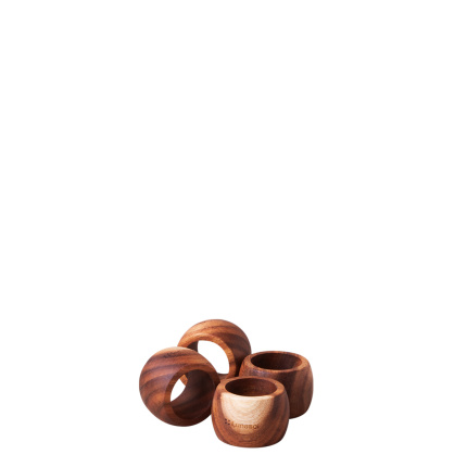 Inel pentru șervețele Agát set 4 buc., Ø 5,7 cm - FLOW Wooden
