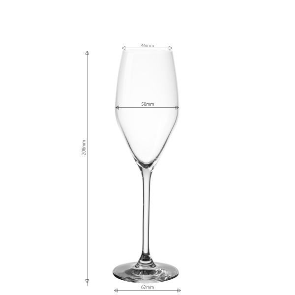 Pahar de șampanie 170 ml 6 buc. – Optima Glas Lunasol