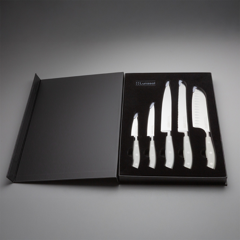 Set de cuțite 5 buc. — Lunasol Premium Knife alb