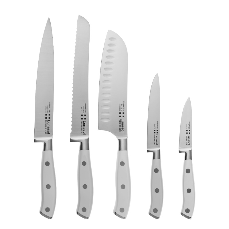 Set de cuțite 5 buc. — Lunasol Premium Knife alb