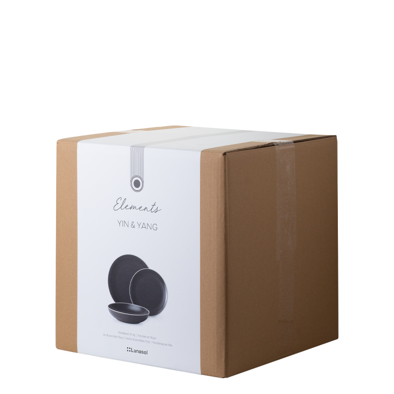 Set farfurii 18 piese | Elements Yin & Yang black