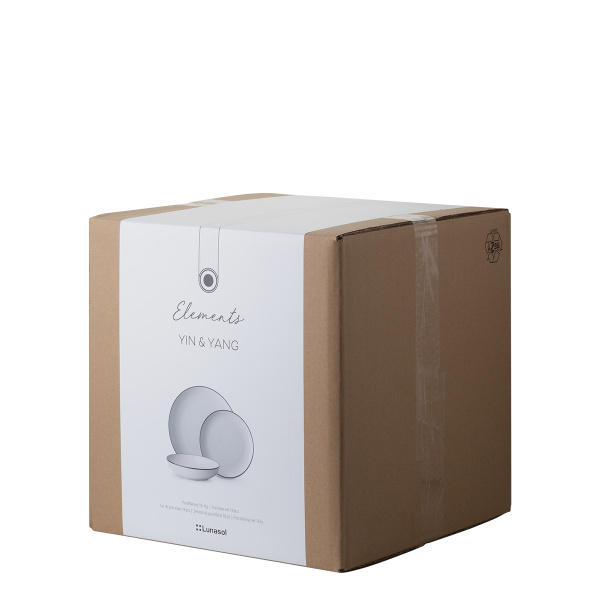 Set farfurii 18 piese | Elements Yin & Yang white