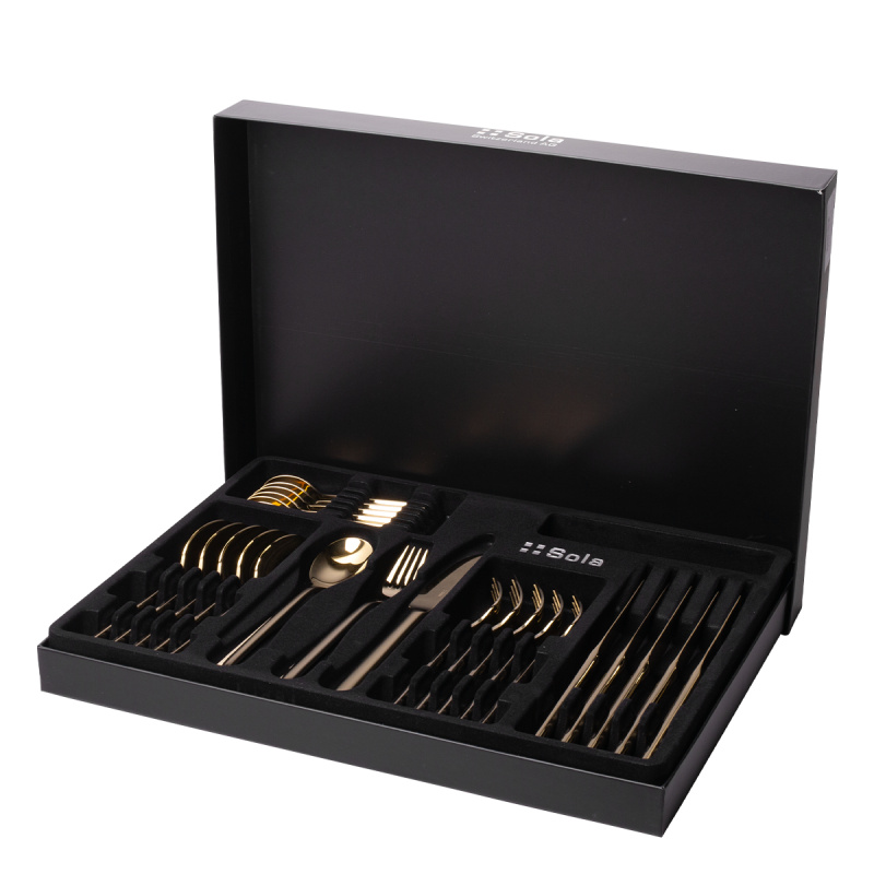 Set tacâmuri 24 piese Living champagne | Sola Premium