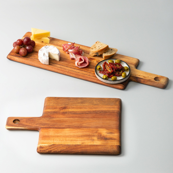 Tocător cu mâner Agát 33 x 23 cm - FLOW Wooden