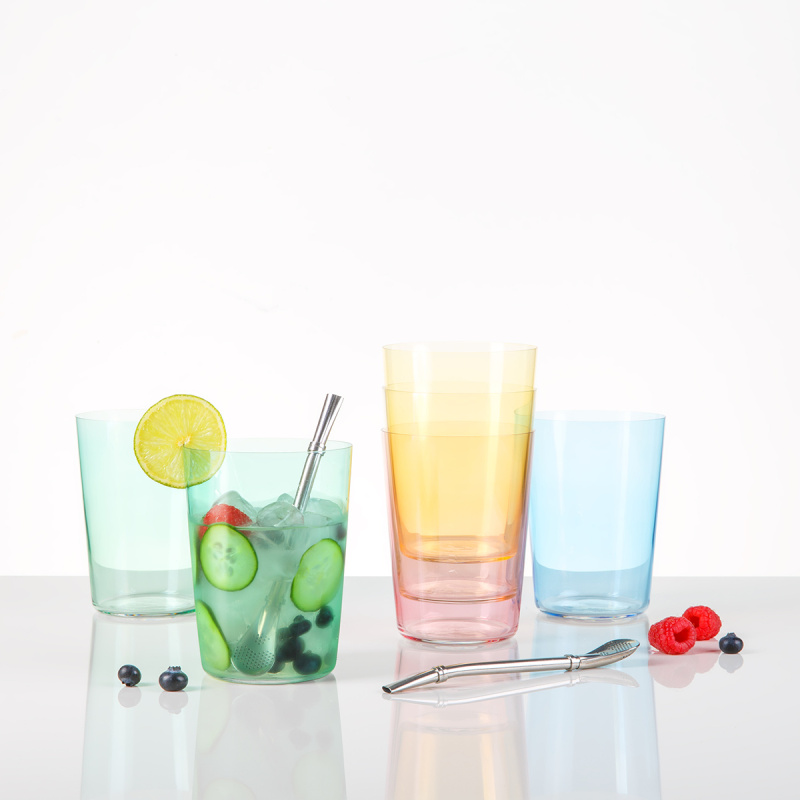 Pahare Tumbler galbene 515 ml set 6 buc – 21st Century Glas Lunasol META Glass