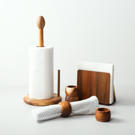 Suport pentru prosoape de hârtie 36,8 x 16,8 cm - FLOW Wooden