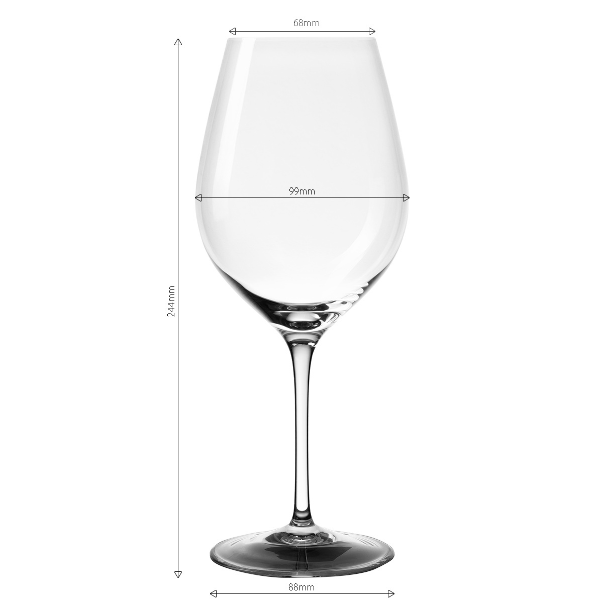Pahare pentru vin roșu 660 ml set 6 buc - Optima Glas Lunasol