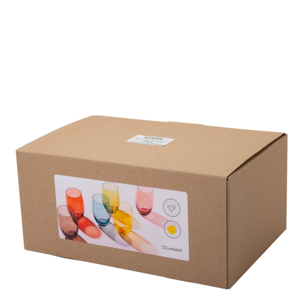 Pahare Tumbler galbene 460 ml 6 buc - Optima Glas Lunasol