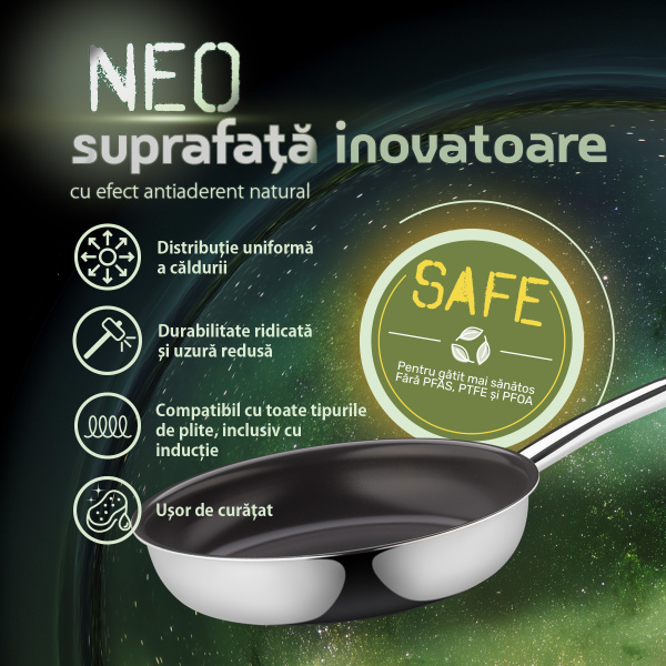 Tigaie adâncă ø 28 cm | Orion Expert Neo