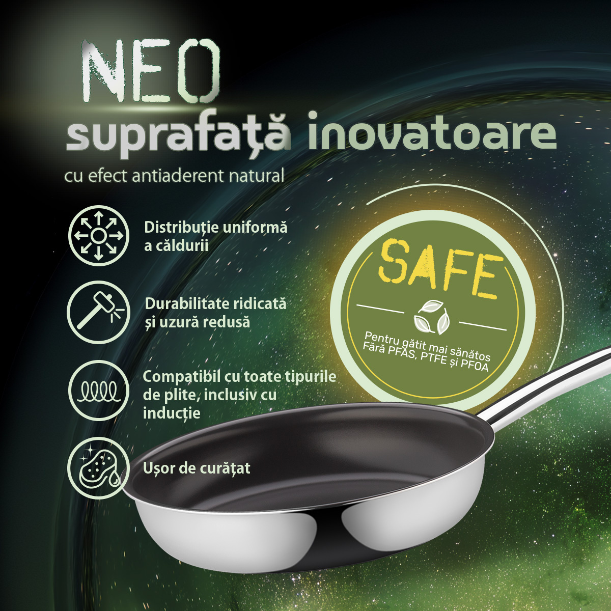 Tigaie adâncă ø 28 cm | Orion Expert Neo