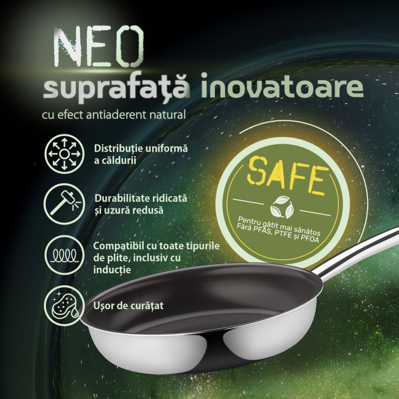 Tigaie adâncă ø 28 cm | Orion Expert Neo