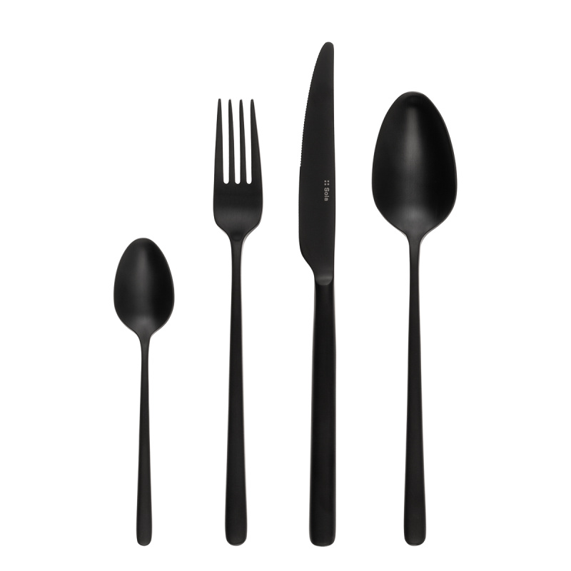 Set tacâmuri 16 piese Calgary negru | Sola