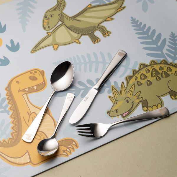Set tacâmuri pentru copii Dino 4 buc. — KIDS WORLD poliert