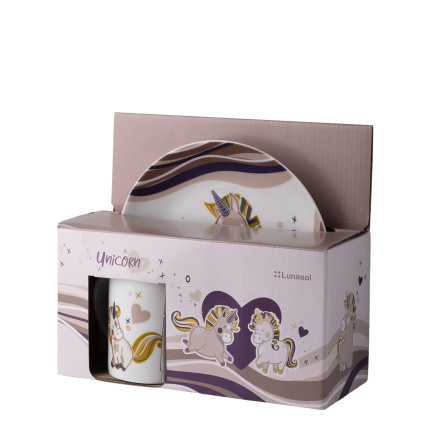 Set de porțelan pentru copii Unicorn 3 buc. – KIDS WORLD
