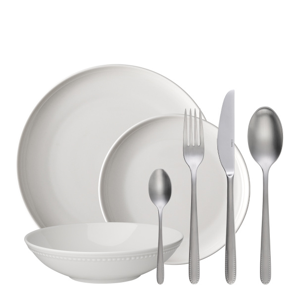 Set de veselă pentru începători 36 piese | Elements Pearl