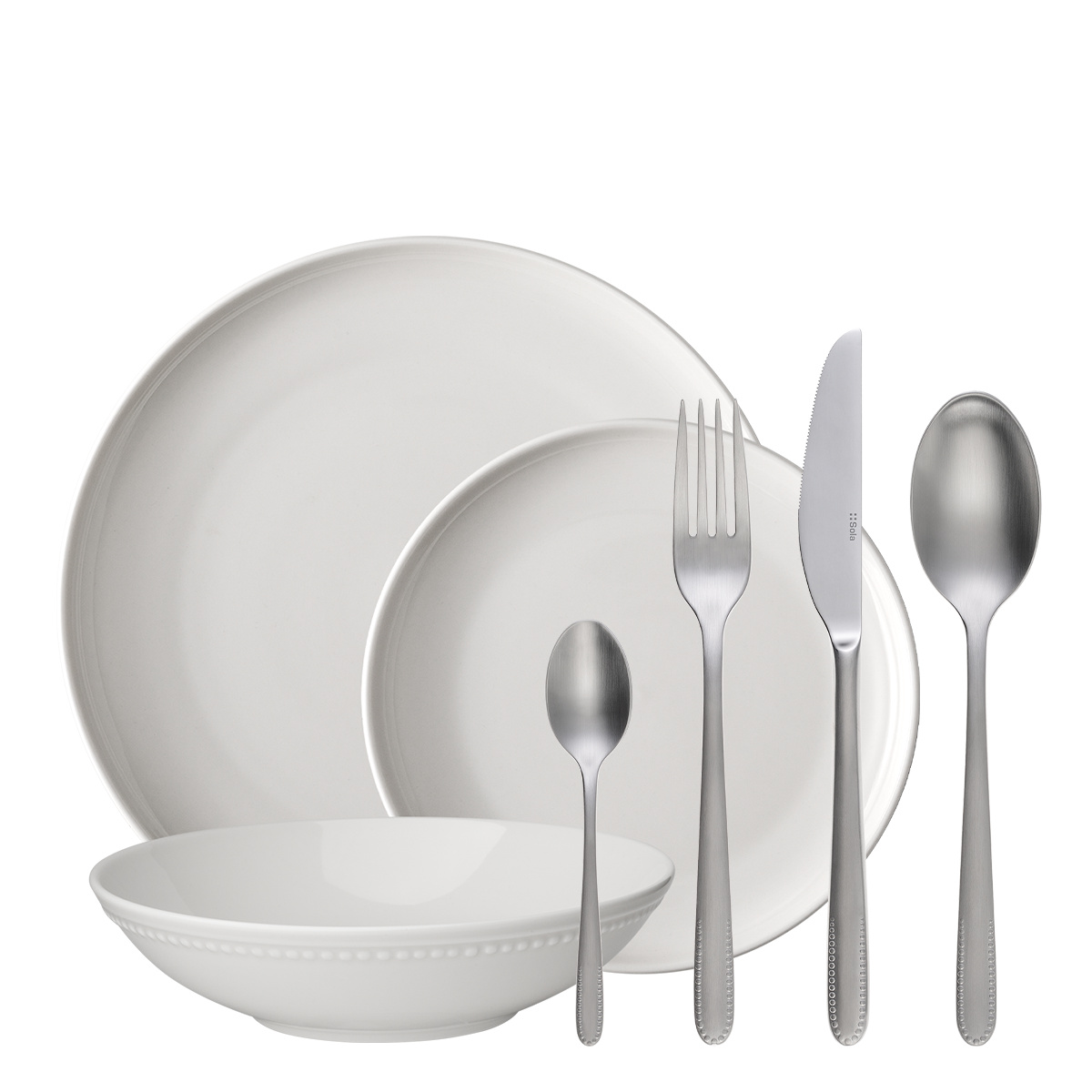 Set de veselă pentru începători 36 piese | Elements Pearl