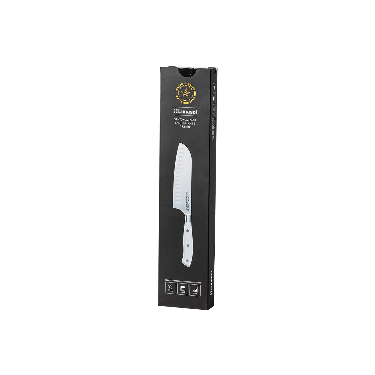 Cuțit santoku mare 17,8 cm - Premium