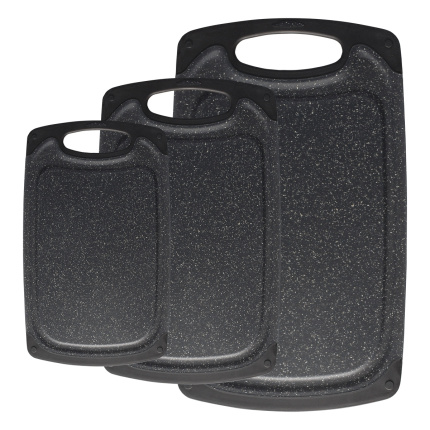 Set de tocătoare negre antibacteriene 3 buc. — BASIC Kitchen