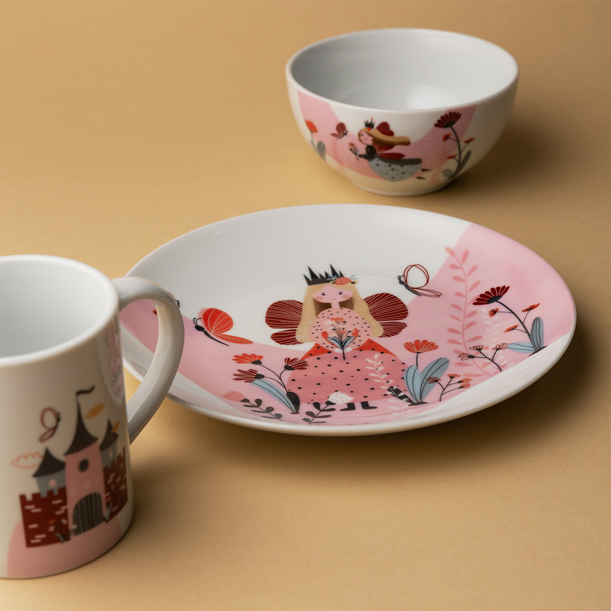 Set de porțelan pentru copii Princess 3 buc. – KIDS WORLD