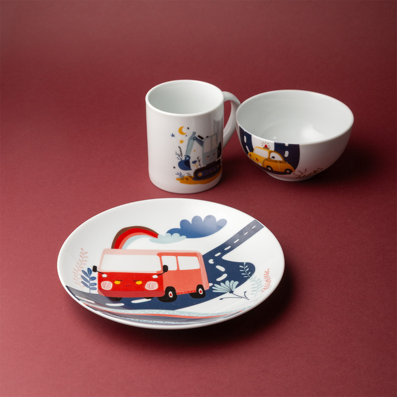 Set de porțelan pentru copii Cars 3 buc. – KIDS WORLD