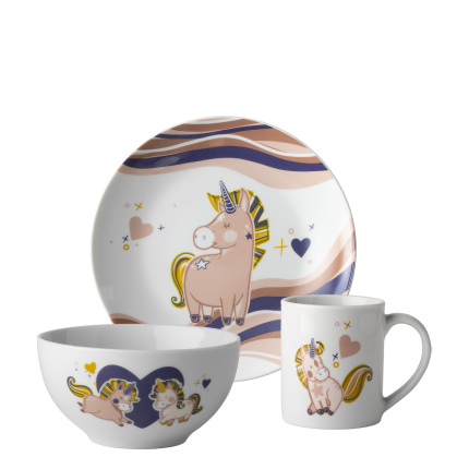 Set de porțelan pentru copii Unicorn 3 buc. – KIDS WORLD