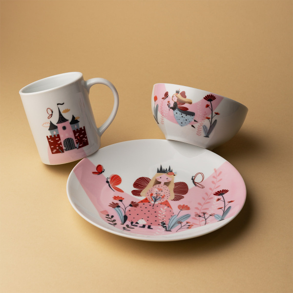 Set de porțelan pentru copii Princess 3 buc. – KIDS WORLD