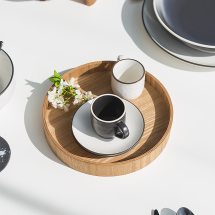 Tavă rotundă Ø 30 cm, H: 3.5 cm – Elements Wood frasin