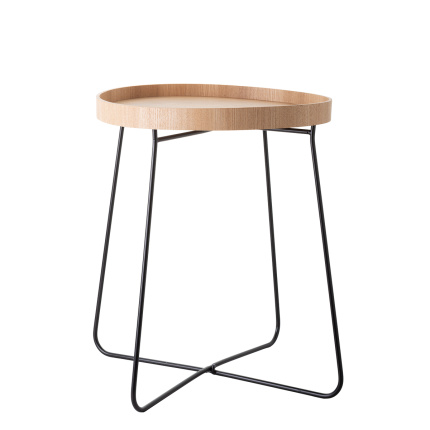 Suport negru Ø 40 cm, H: 48 cm – Elements Wood