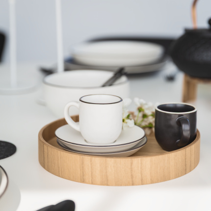 Tavă rotundă Ø 22 cm, H: 3.5 cm – Elements Wood frasin