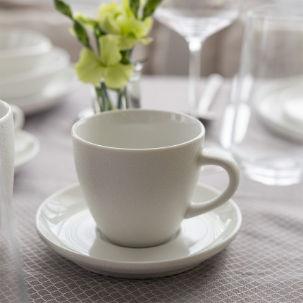 Farfurioară de cafea 14,5 cm — Fine Dining White Frosty