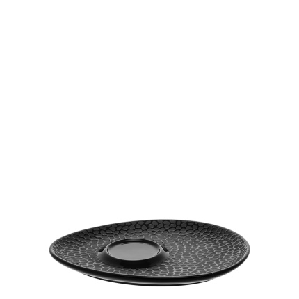Farfurioară pentru cafea structurată negru-gri – Flow