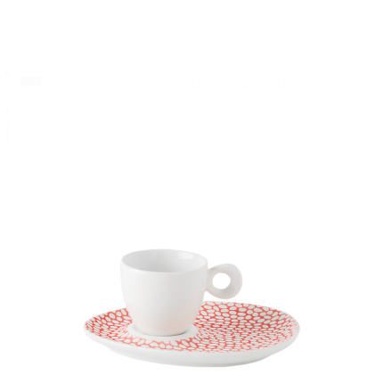 Farfurioară pentru cafea mokka Flow texturată skin/alb